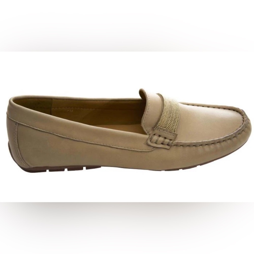 Vaneli Cream Loafers with Metallic Strap Size 7 Medium.Excellent Condition. - Picture 9 of 11